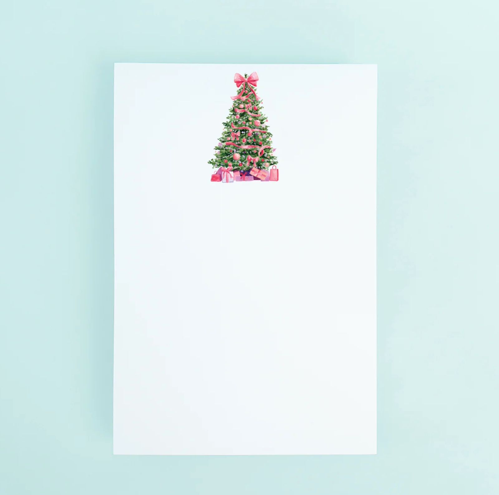 Pink Christmas Tree Notepad