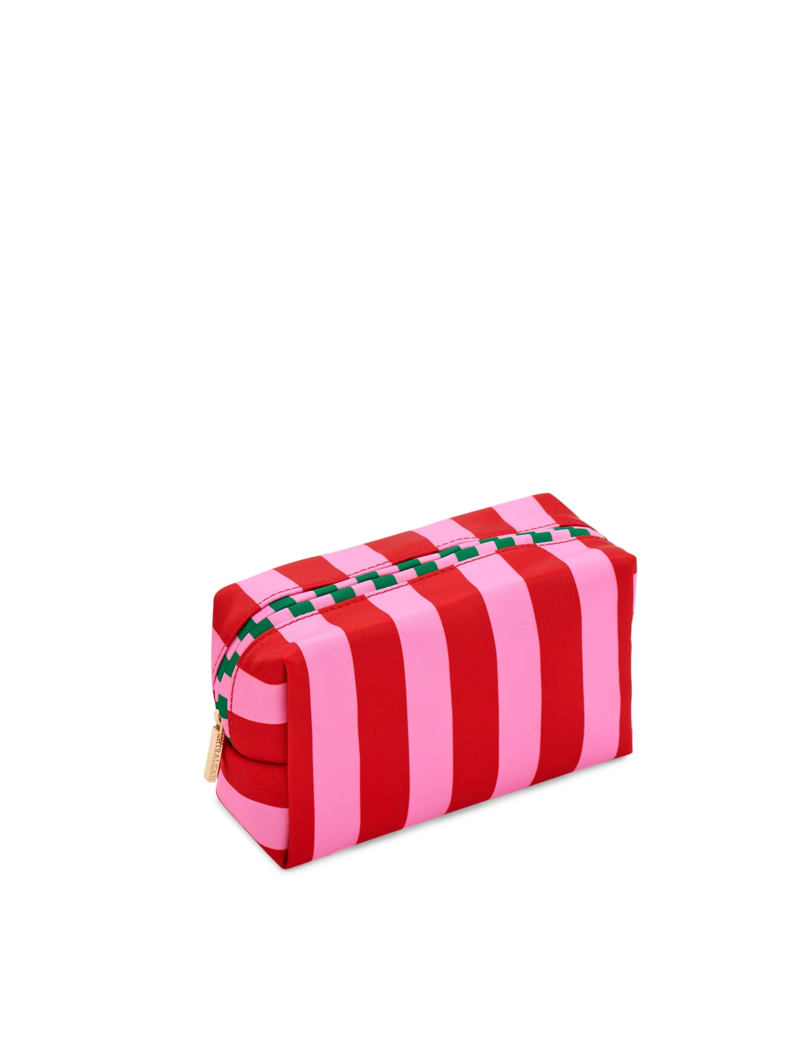 Stripe Boxy Zip Pouch Red S