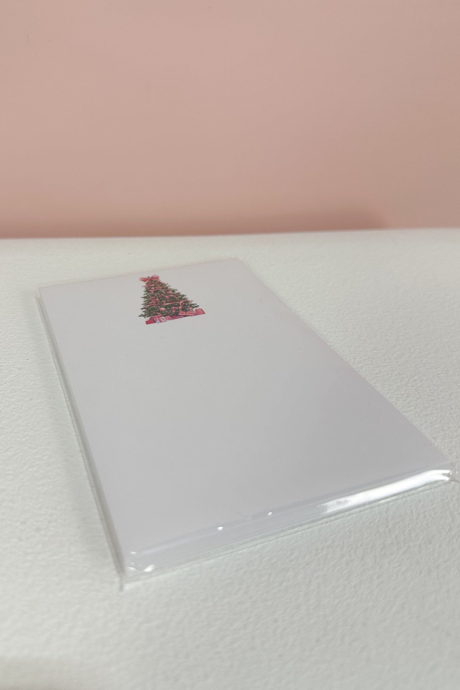 Pink Christmas Tree Notepad
