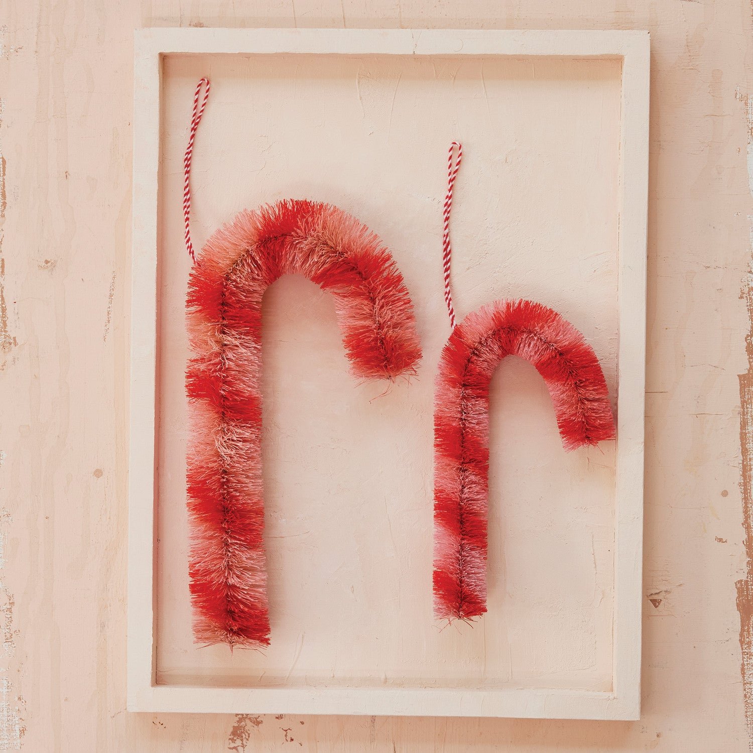 Bottle Brush Stripe Candy Cane Ornament