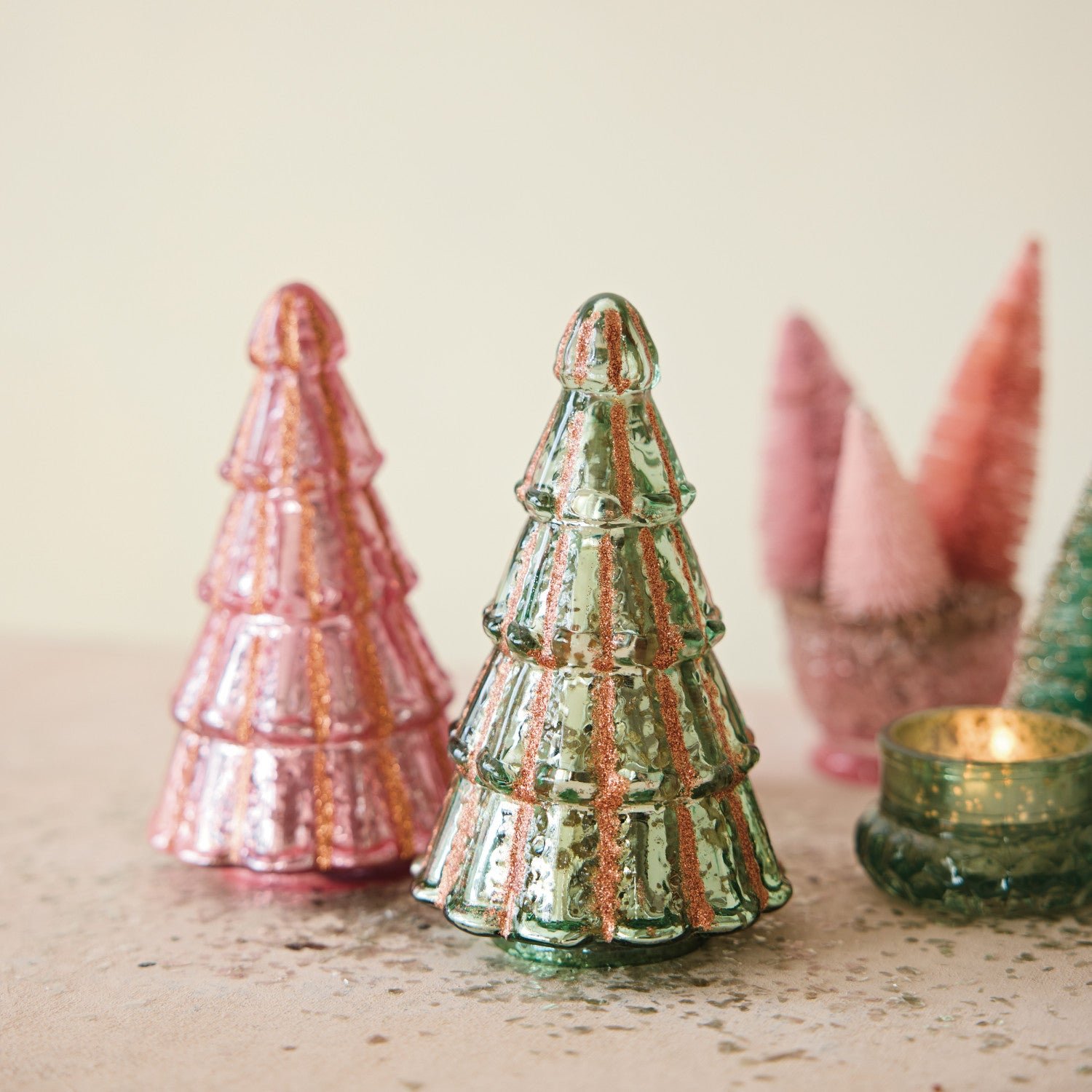 Glitter Mercury Glass Tree