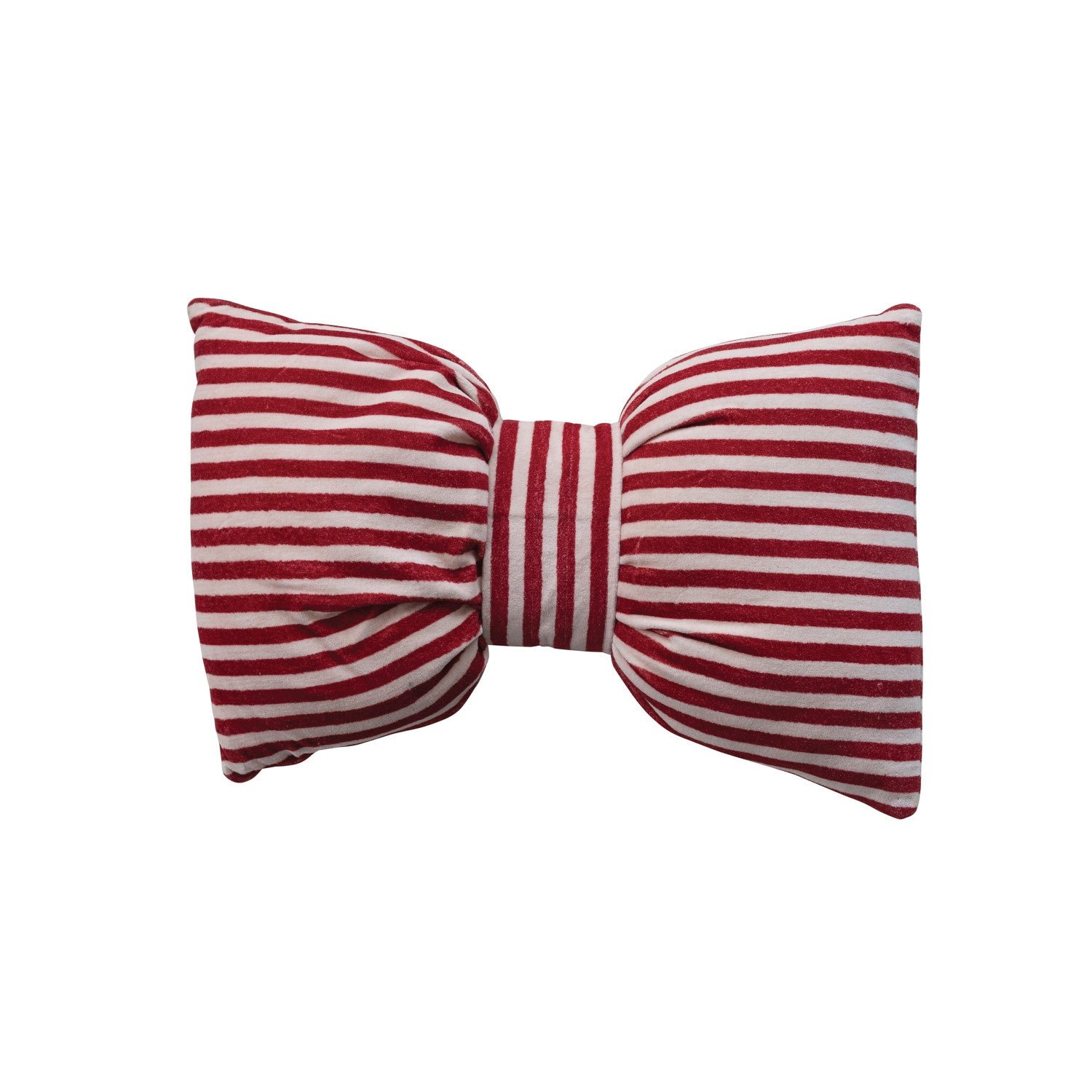 Velvet Stripe Bow Pillow