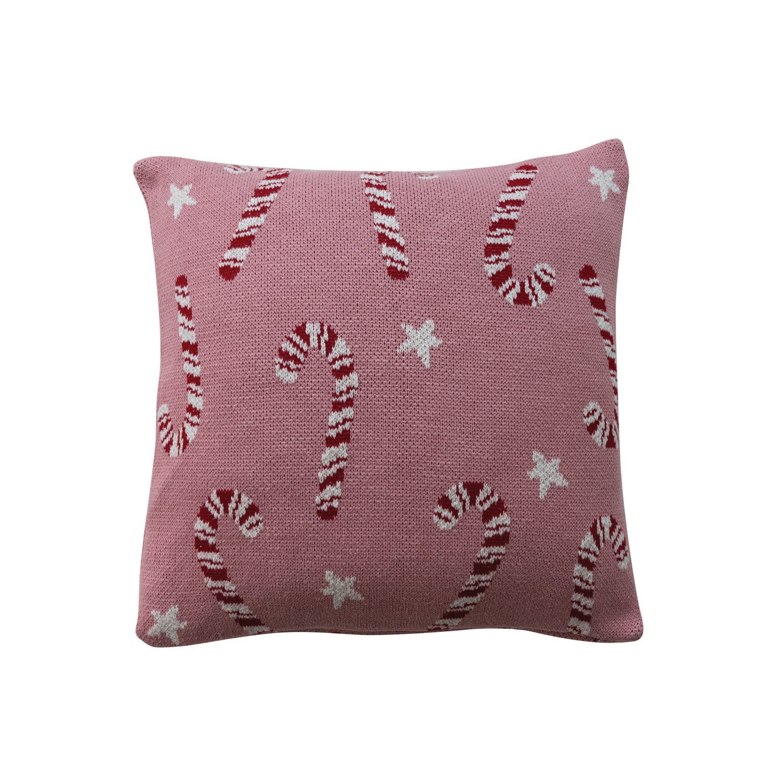 Candy Cane Knit Pillow