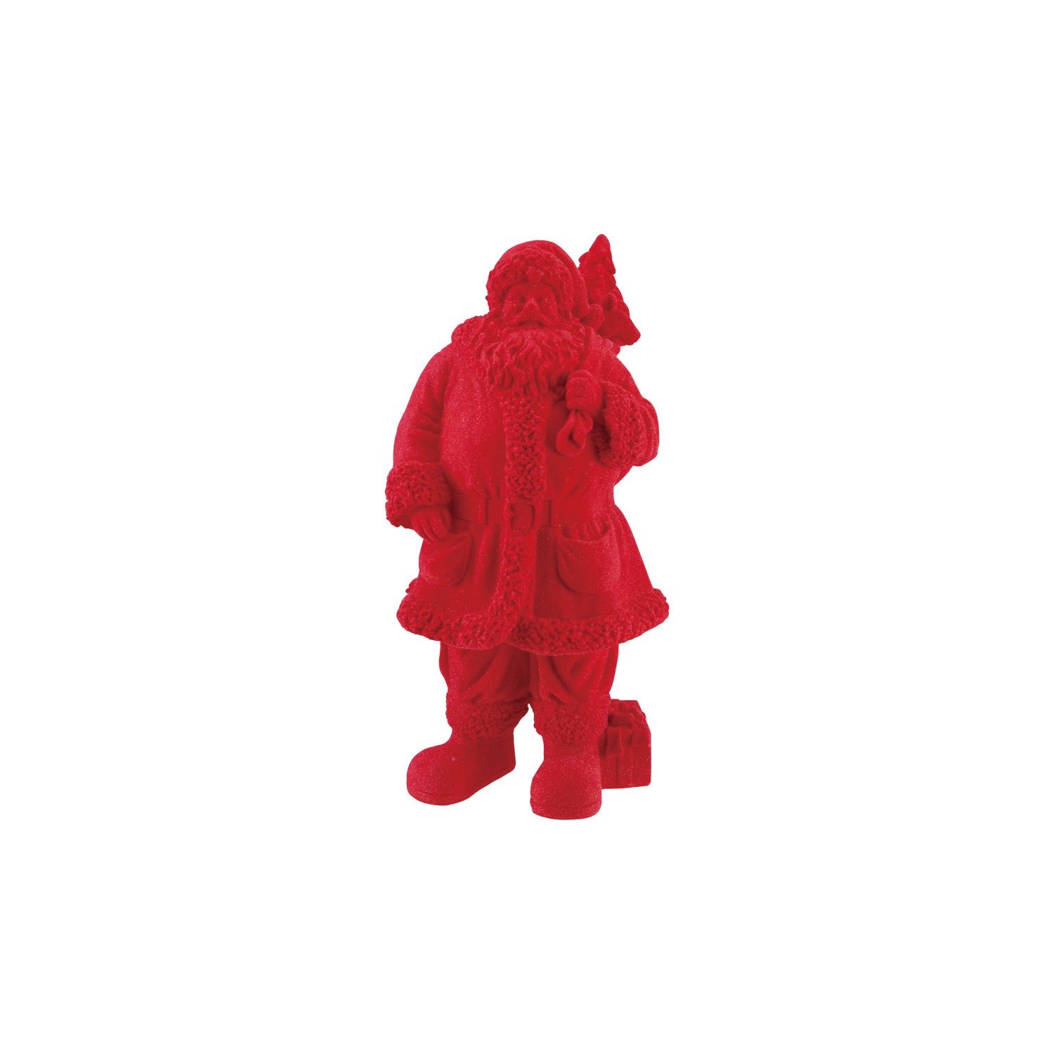 Red Flocked Santa