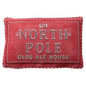 North Pole Velvet Lumbar Pillow