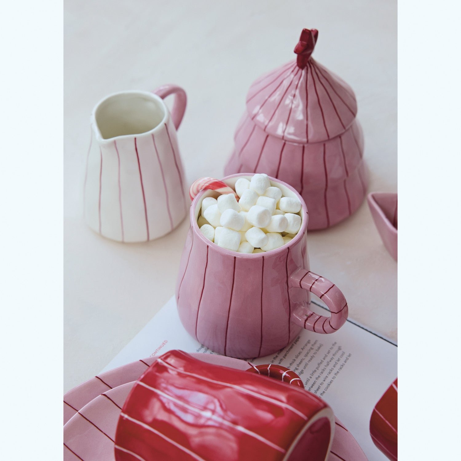 Hand Painted Stripe Creamer