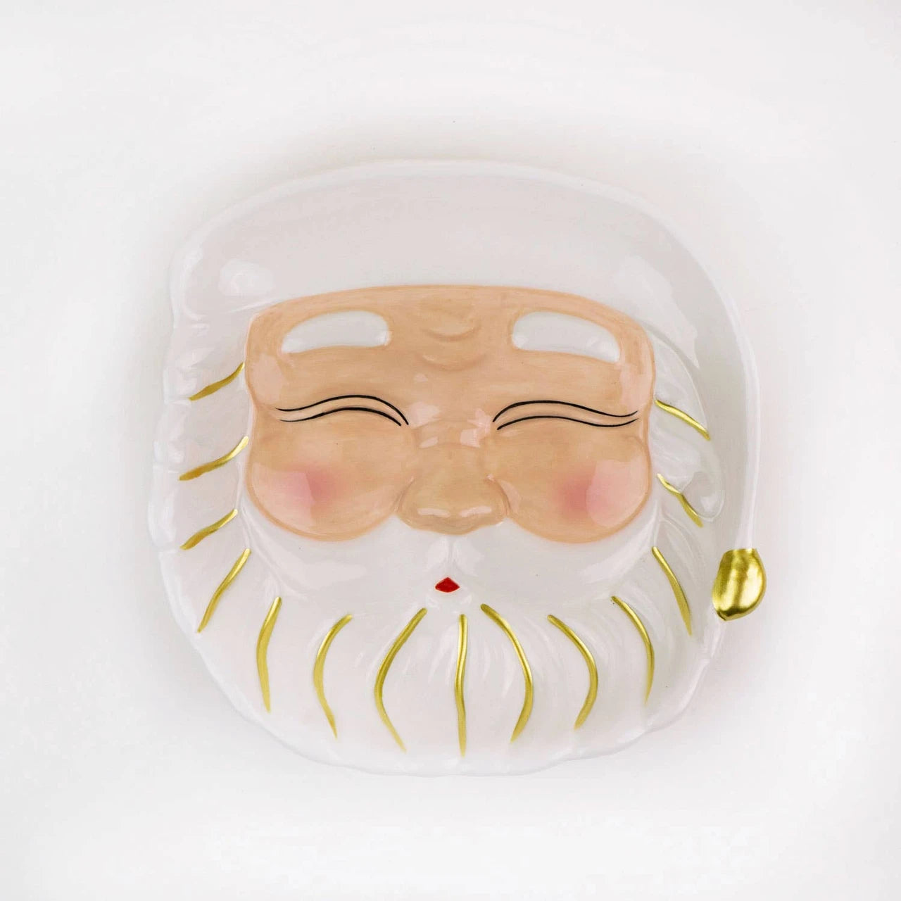 Santa Dessert Plate White